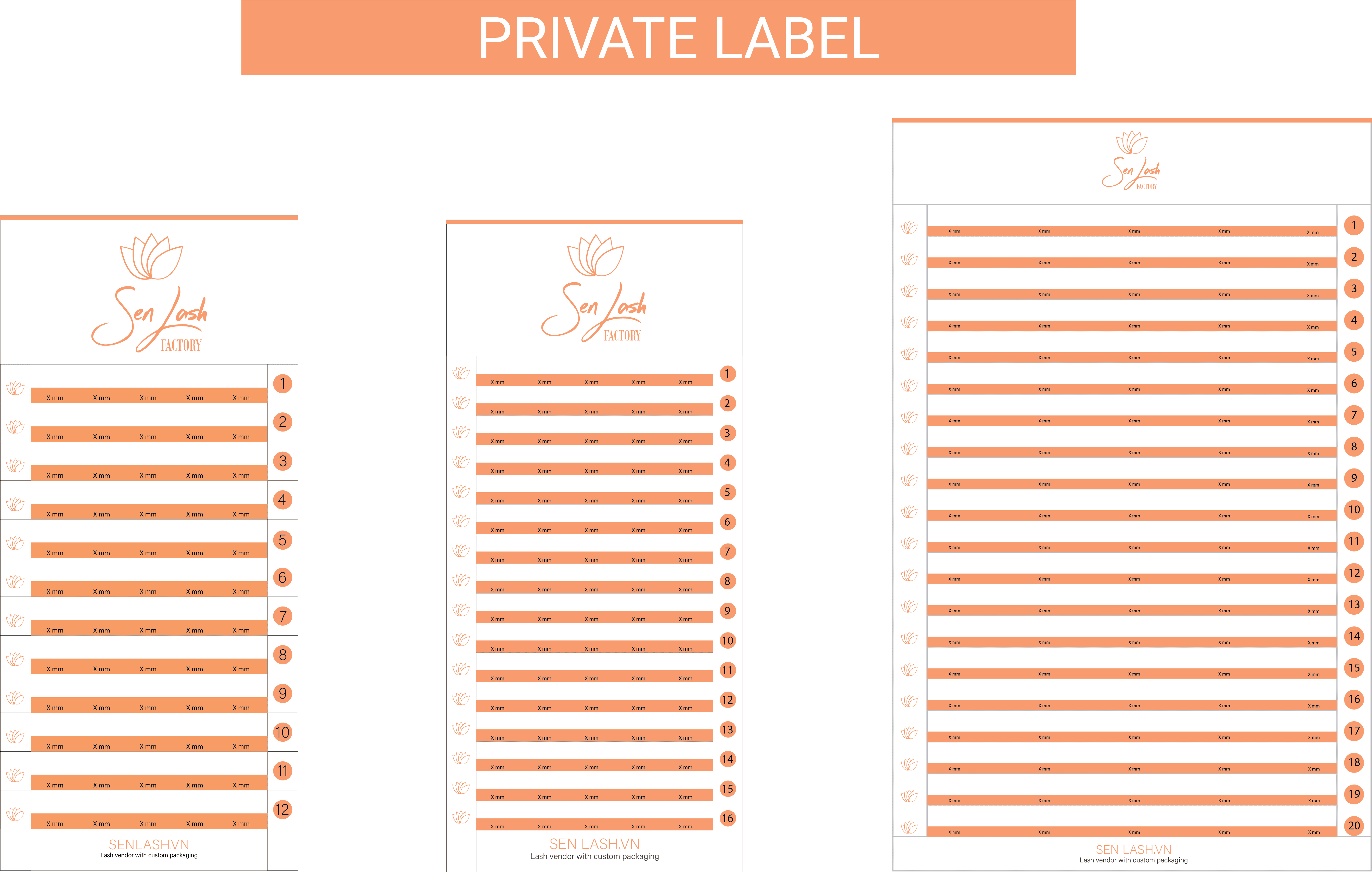 Private label - sen lash factory vietnam