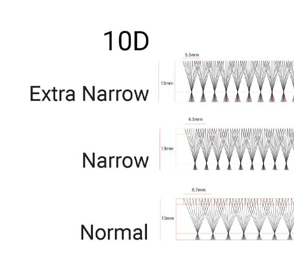 Customize the width of a lash fan with Sen Lash Factory Vietnam